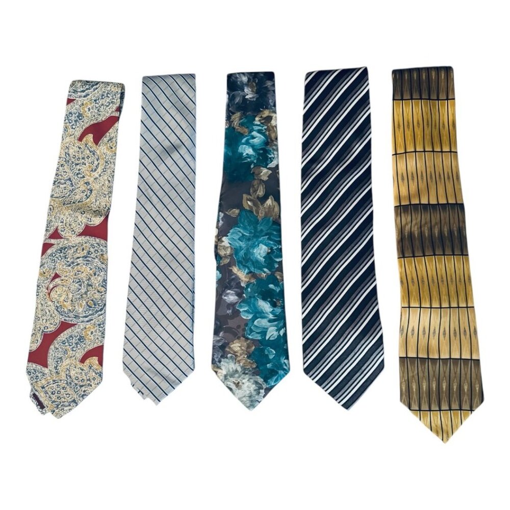 Mens Necktie 5-Bundle Neutral Colors